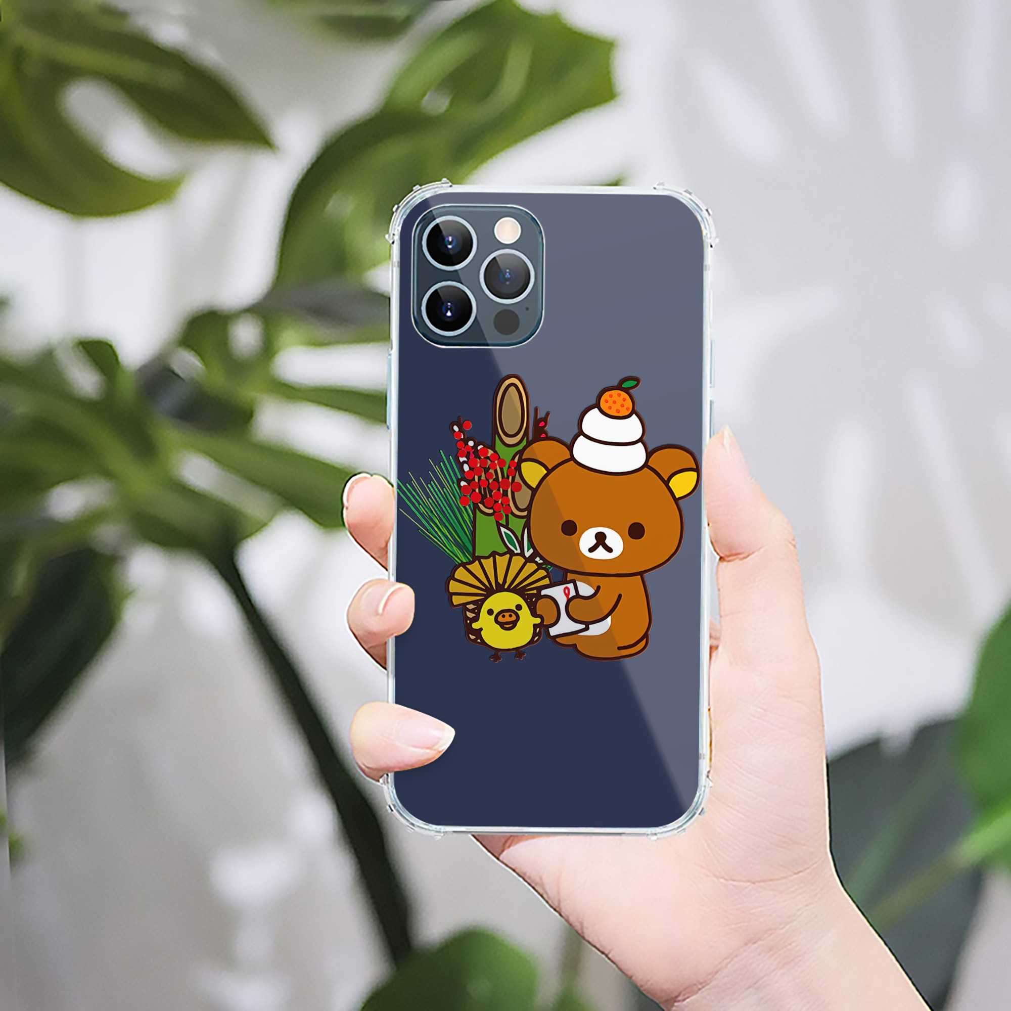 （画像用） リラックマ リラックマ キイロイトリ Rilakkuma Korilakkuma Kiiroitori 【iPhone 12シリーズ対応】透明スマホケース（クリアソフトケース）